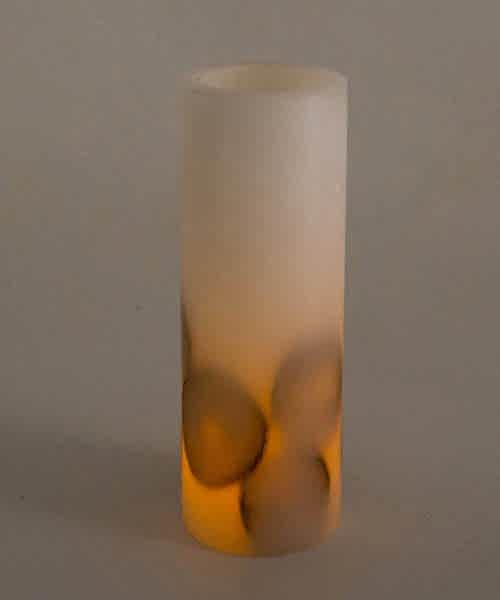 Krem Silindir Fener Mum Portakal Meyveli